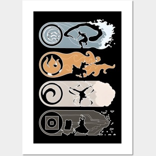 The Four Elements Avatar Posters and Art